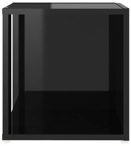 Masa laterala, negru extralucios, 33x33x34,5  cm, PAL 1, negru foarte lucios