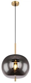 Pendul design modern Blacky I negru mat, alama 30cm