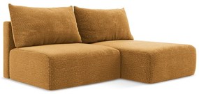 Colțar portocaliu extensibil/cu spațiu de depozitare (cu colț pe partea dreaptă) Kalena – Makamii