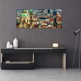 Tablou - Panorama din Praga (120x50 cm), în 40 de alte dimensiuni noi