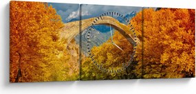 Tablou - Podul Konitsa (cu ceas) (90x30 cm)