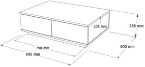 Măsuță de cafea Frem Anthracite and Atlantic Pine