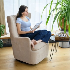 Scaun pivotant de relaxare, gri-bej, MAREN