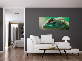 Tablou detailat cu o șopârlă (120x50 cm)