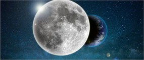 Tablou - Pământul în eclipsa de lună (120x50 cm)
