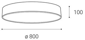LED2 - Lampă plafon LED dimabilă MONO LED/100W/230V 3000K/4000K negru