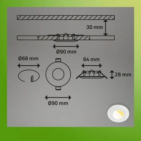 Briloner 7588036 - Plafonieră pentru baie KLIRA, set 3x LED, 3xLED/4,9W/230V, IP44, alb