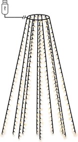 vidaXL Instalație de lumini brad de Crăciun cu 150 LED-uri, 150 cm