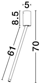 Plafoniera/Spot LED reglabil stil minimalist ORNOS negru H-70cm