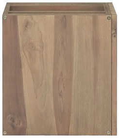 Dulap de baie suspendat, 46x25,5x40 cm, lemn masiv de tec 1, 46 x 25.5 x 40 cm