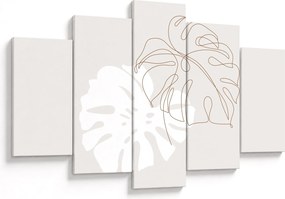 Tablou - Linia de artă monstera N⁰2 (150x105 cm)