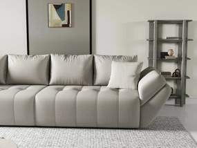 Canapea extensibilă dumonde cu ladă de depozitare si sezut confortabil din spuma high-density, Berlin Enjoy Beige 300x100 cm