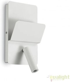Aplica perete LED moderna reader directionabil cu port USB READ AP1 alba 176536