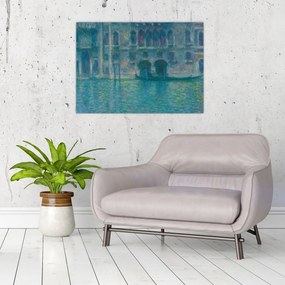 Tablou pe sticlă - Claude Monet, Palazzo da Mula, Venice, reproducere (70x50 cm)