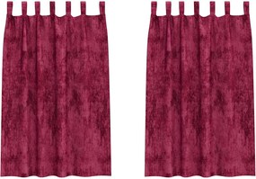 vidaXL Cortine din catifea cu perdele 2 pcs bordo 175 x 140 cm Catifea