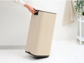 Coș de gunoi bej cu pedală din oțel 30 l Bo – Brabantia
