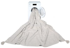 Covor alb lavabil/țesut manual din bumbac 200x300 cm Tribu Natural – Lorena Canals