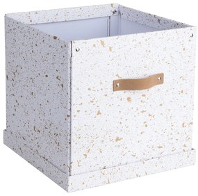 Cutie de depozitare Bigso Box of Sweden Logan, auriu-alb