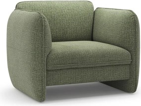 Fotoliu verde cu tapițerie din chenille Georgia – Micadoni