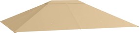 Outsunny Acoperiș de Schimb Foișor, Rezistent la Intemperii, 397 x 297 cm, Bej | Aosom Romania