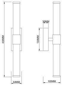 Zuma Line EDDIE - Lampă de perete LED, 8W, 230V, alamă (003064-034734)