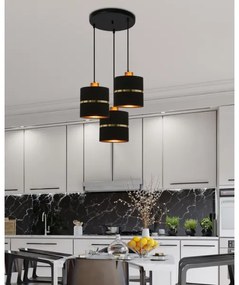 Lustră pe cablu ASSAM 3xE27/60W/230V negru