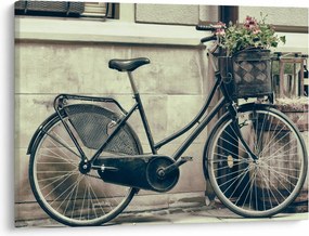 Tablou - Bicicleta de epocă cu flori (70x50 cm)