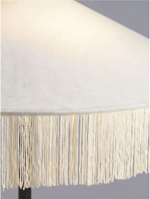 Lampadar cu abajur din catifea si franjuri bej VELVY