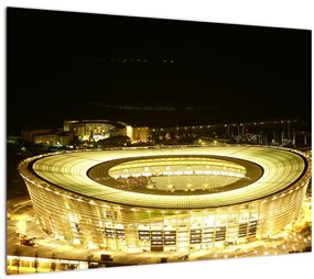 Tablou pe sticlă - stadion de fotbal (70x50 cm)