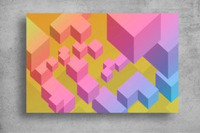 Tapet Premium Canvas - Cuburi colorate abstract