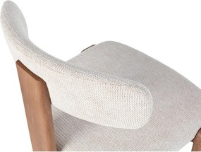 Scaune de dining crem 2 buc. tapițate Nadia – MOME