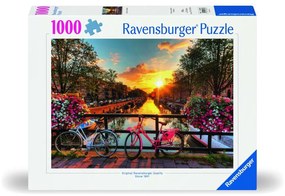 PUZZLE BICICLETE IN AMSTERDAM 1000 PIESE DESIGN NOU - RAVENSBURGER (RVSPA00662)