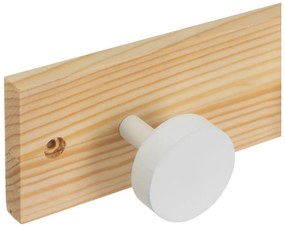 Cuier de perete alb-în culoare naturală din lemn de pin 40 cm Anillos – Casa Selección