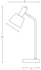 Lampă de masă 1xE14/25W/230V gri Zambelis 20220