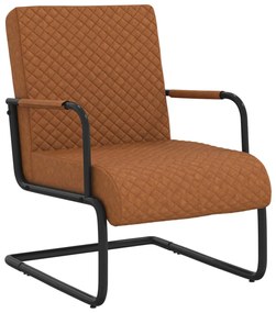 vidaXL Scaun tip consolă, maro mat, piele ecologică