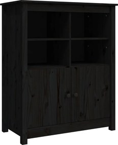 vidaXL Servantă, negru, 83x41,5x100 cm, lemn masiv de pin