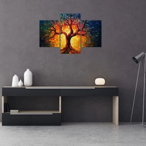 Tablou - Arborele vieții în mozaic (90x60 cm)