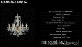 Lustra 6 brate cristal Bohemia L11 009/06/4