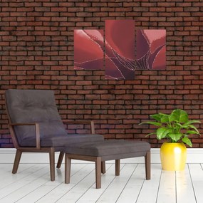 Tablou - Floare abstractă roșie N⁰2 (90x60 cm)