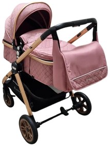 Carucior nou nascuti 2 in 1 Baby Care X2S, Maner reversibil, Cu geanta bebe, Amortizoare, Roti din cauciuc plin AVE, Spatar reglabil 3 trepte, Plasa