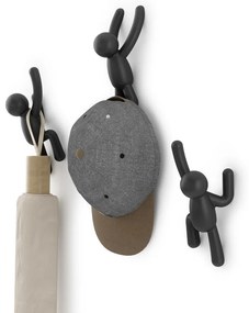 Cârlige 3 buc. de montat pe perete din plastic Buddy – Umbra