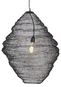 Lampă suspendată orientală neagră 60cm - Nidum