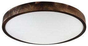 Plafonieră LED OAK SMOKY SLIM, 36W, 230V, 4000K, diam. 47 cm, stejar/maro închis