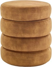 Bancheta cu spatiu de depozitare, Catifea Galben-Mustar, VOQUE 50cm A-46693 VC