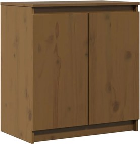 vidaXL Dulap lateral, maro miere, 60x36x65 cm, lemn masiv de pin