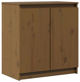 808101 vidaXL Dulap lateral, maro miere, 60x36x65 cm, lemn masiv de pin
