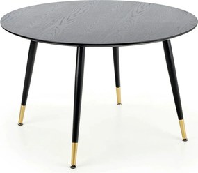 Masa EMBOS, negru/auriu, 120x75 cm