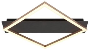 Plafoniera LED metal negru, MDF gri BEATRIX I