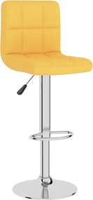 vidaXL Scaun de bar, galben muștar, material textil