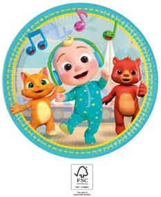 Cocomelon Music farfurii din hârtie set de 8, 23 cm, FSC